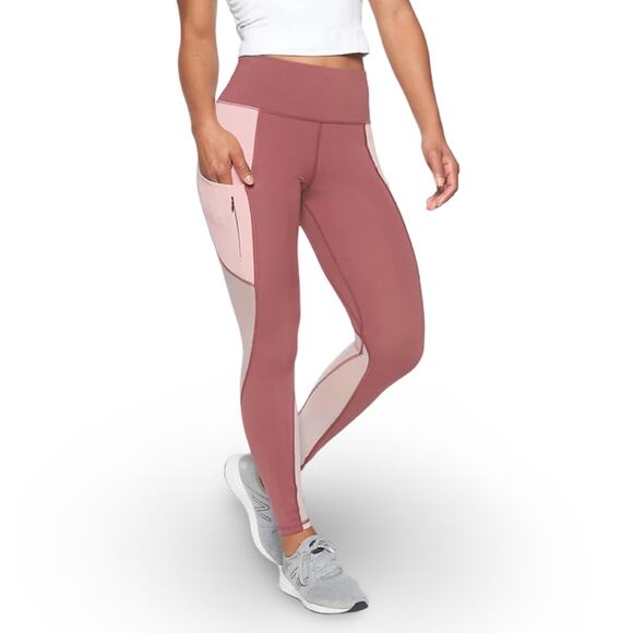 Athleta Pants - 3 FOR $50! 🎁 Athleta Colorblock All In 7/8 Pocket Tight in Berry Pink Sz…